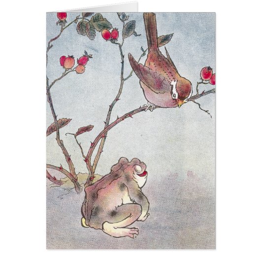 Sparrow, Toad & Rose Hips Cards (Front)