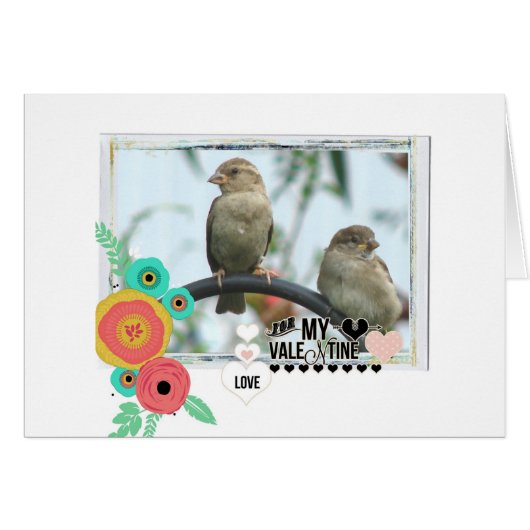 Sparrow Valentine Cards (Front Horizontal)