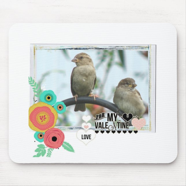 Sparrow Valentine Mouse Pad (Front)