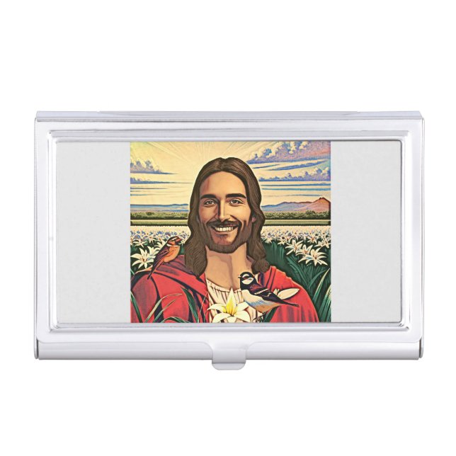 Sparrows and Lilies Business Card Case (Front)