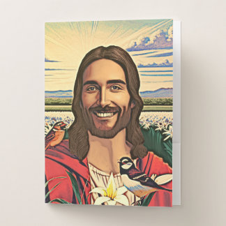 Sparrows and Lilies Pocket Folder