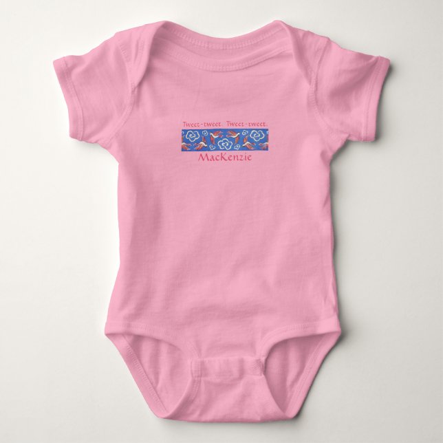 Sparrows & Clouds Baby Cotton Jersey Bodysuit (Front)