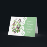 Sparrows Dogwood Watercolor Wife Birthday Garden Card<br><div class="desc">Sparrows & Dogwood Watercolor Birthday Art for the wife who loves birding,  gardening or nature</div>
