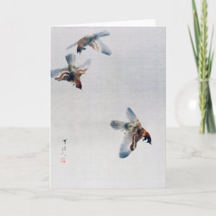 Sparrows Flying, Watanabe Seitei Card
