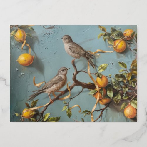Sparrows _ Foil Postcards