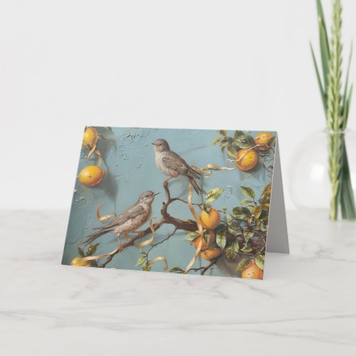 Sparrows _ Folded Greeting Card