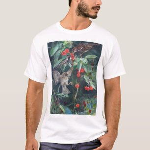 Sparrows in a Cherry Tree, Bruno Liljefors T-Shirt