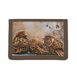 Sparrows Keeping Company Trifold Wallet