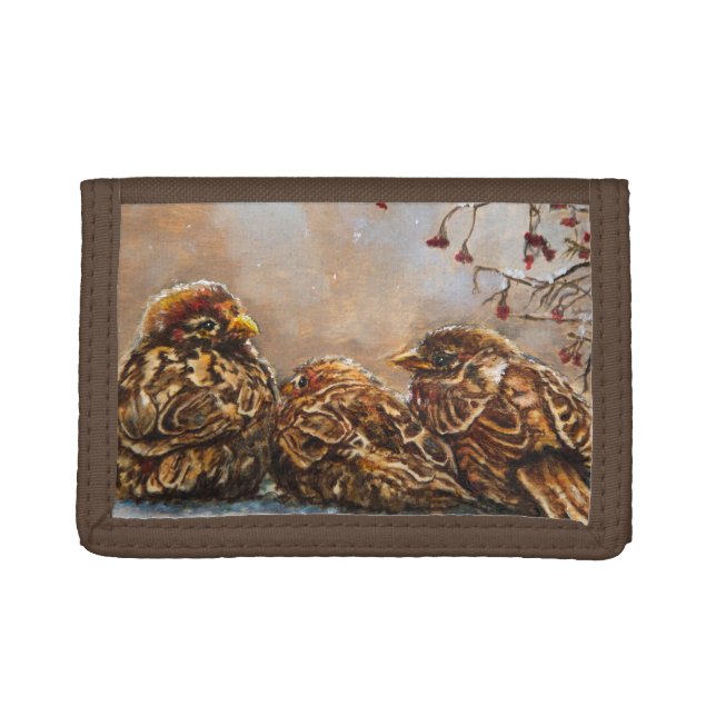 Sparrows Keeping Company Trifold Wallet (Front)