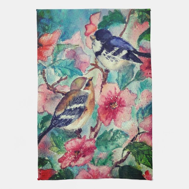 Sparrows Kitchen Towel Spring (Vertical)