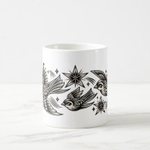 Sparrows & Stars – Vintage Tattoo Coffee Mug