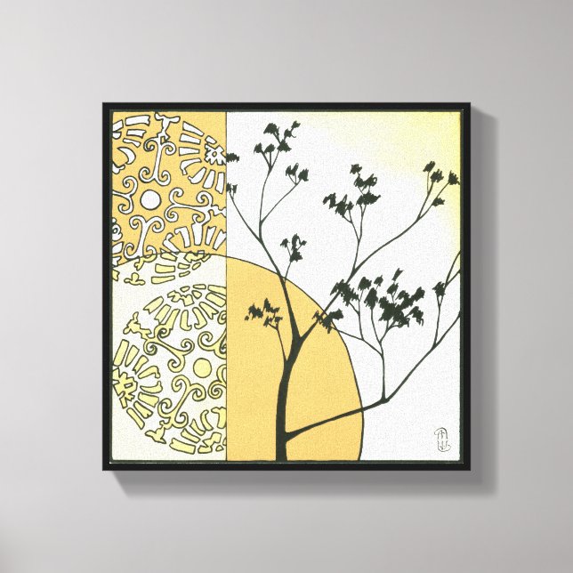 Sparse Tree Silhouette by Megan Meagher Canvas Print (Front)