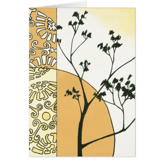 Sparse Tree Silhouette by Megan Meagher Cards (Front)