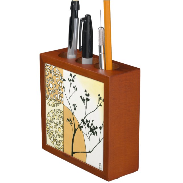 Sparse Tree Silhouette by Megan Meagher Desk Organizer (In Situ)