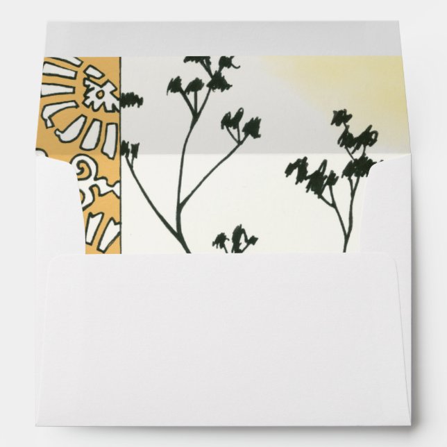 Sparse Tree Silhouette by Megan Meagher Envelope (Back (Bottom))