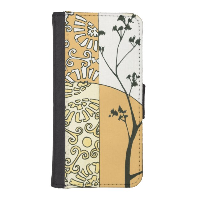 Sparse Tree Silhouette by Megan Meagher iPhone Wallet Case (Front)