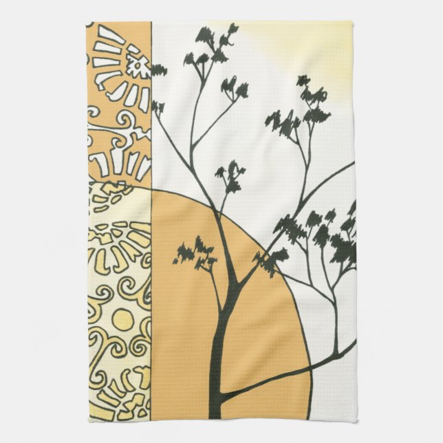 Sparse Tree Silhouette by Megan Meagher Kitchen Towel (Vertical)