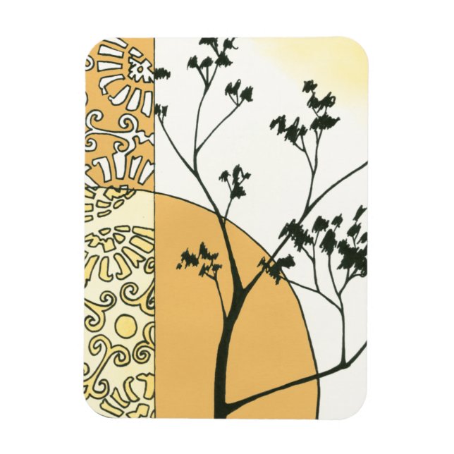 Sparse Tree Silhouette by Megan Meagher Magnet (Vertical)