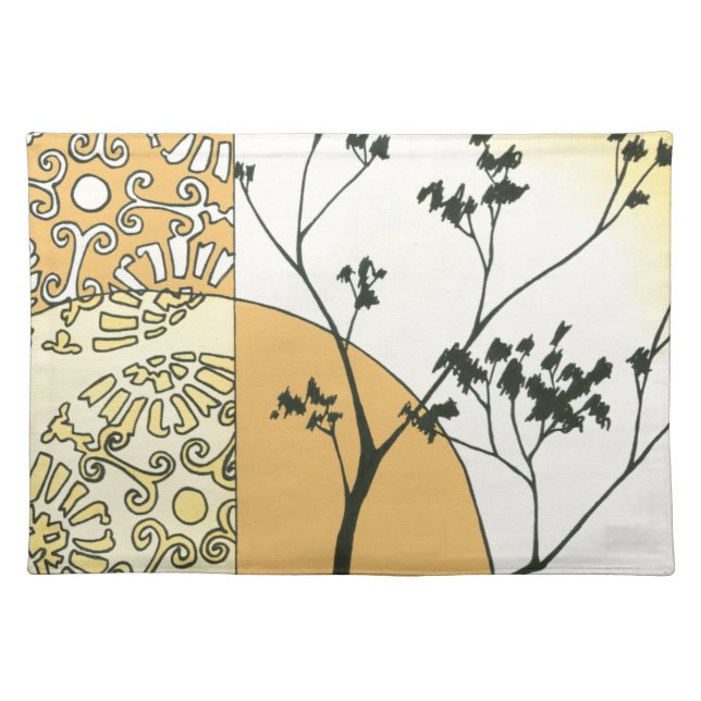 Sparse Tree Silhouette by Megan Meagher Placemat (Front)