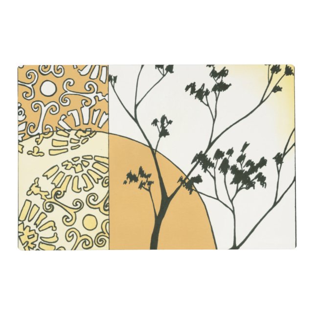 Sparse Tree Silhouette by Megan Meagher Placemat (Front)