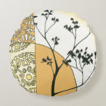 Sparse Tree Silhouette by Megan Meagher Round Pillow