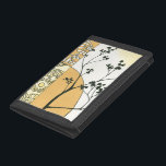 Sparse Tree Silhouette by Megan Meagher Trifold Wallet<br><div class="desc">A sparse tree reaches to the light in this piece by Meagan Meagher. The silhouette gives the painting a haunted feel,  even as the yellow and orange connote a brightness and levity.</div>