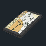 Sparse Tree Silhouette by Megan Meagher Trifold Wallet<br><div class="desc">A sparse tree reaches to the light in this piece by Meagan Meagher. The silhouette gives the painting a haunted feel,  even as the yellow and orange connote a brightness and levity.</div>