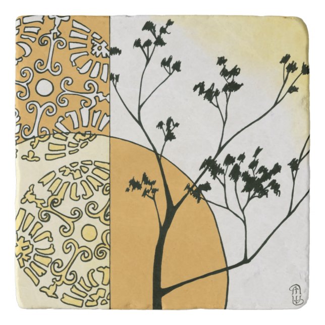 Sparse Tree Silhouette by Megan Meagher Trivet (Front)