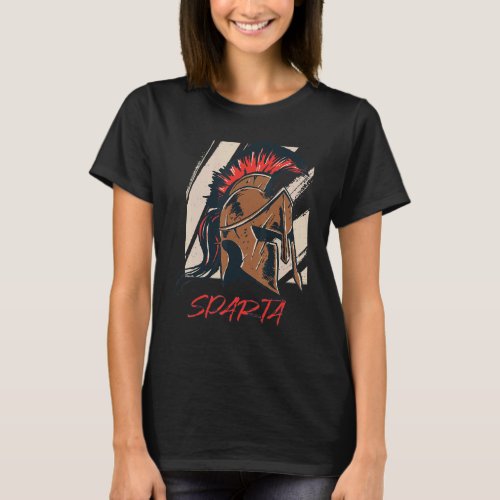 Sparta Helmet Gladiator Spartans Warrior Ancient G T_Shirt