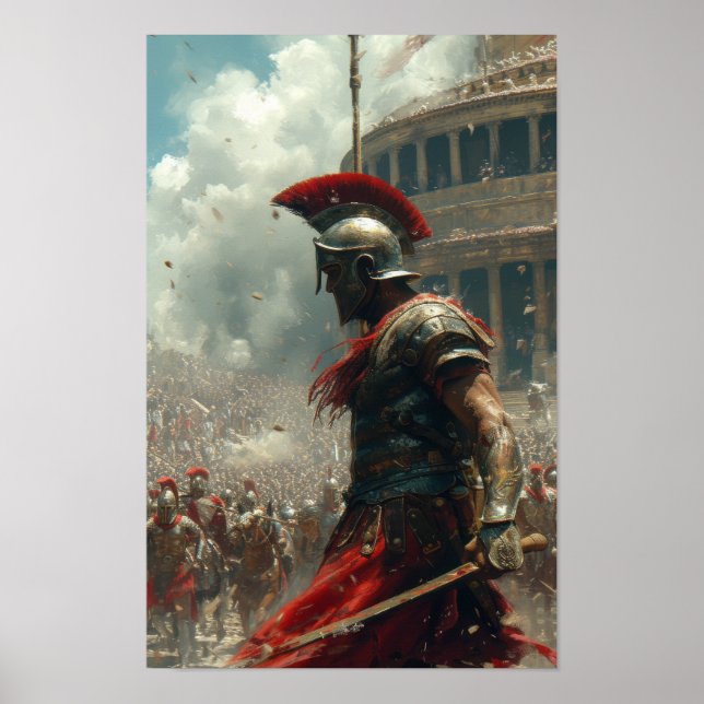 Spartacus Fighting - Legendary Gladiator Poster (Front)