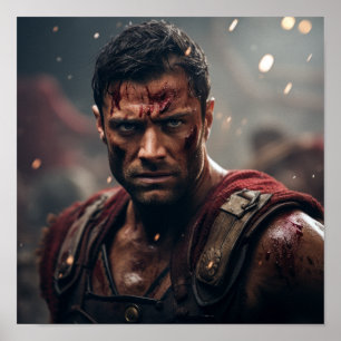 Spartacus Warrior Poster Epic Gladiator Art Prin