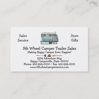 Spartan Camper Trailer RV HSH Business Card