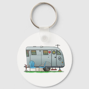 Spartan Camper Trailer RV Keychain