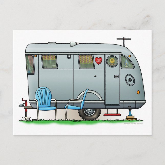 Spartan Camper Trailer RV Postcard (Front)
