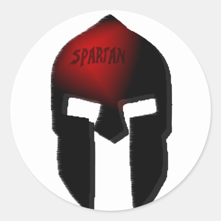 spartan classic round sticker | Zazzle.com