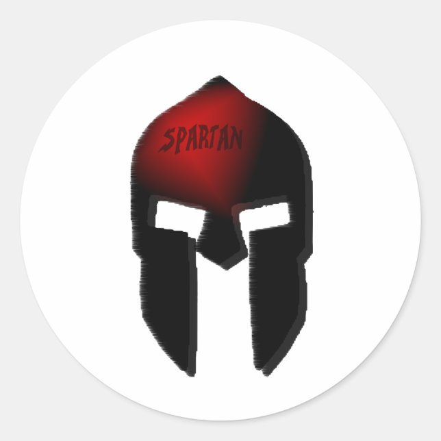 spartan classic round sticker (Front)