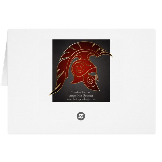 Spartan Greek Warrior Card (Back Horizontal)