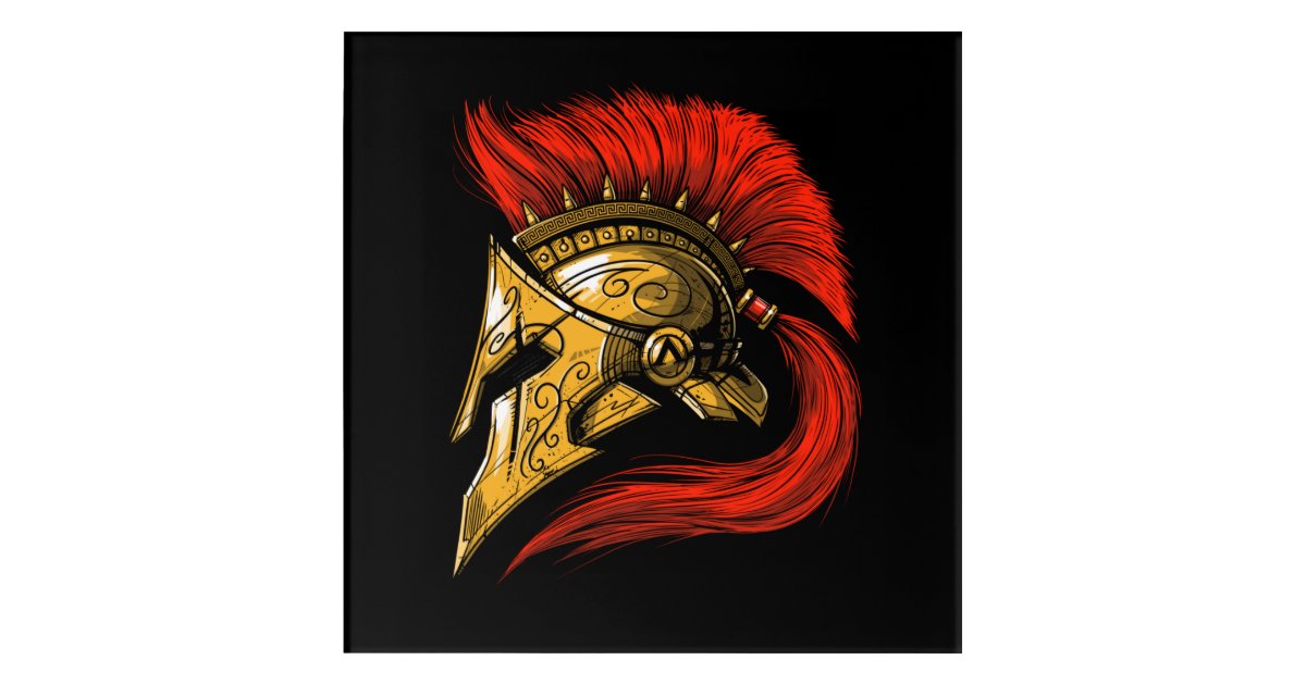 Spartan Helmet Acrylic Print | Zazzle