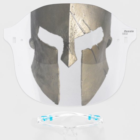 Spartan Helmet Face Shield (Front w/Glasses)
