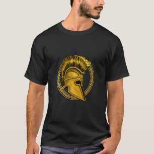 Spartan Helmet Gladiator Sparta Greek Gym Workout T-Shirt