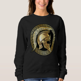 Spartan Helmet Gold Gladiator Sparta Greek Gym Wor Sweatshirt