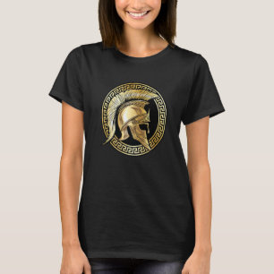 Spartan Helmet Gold Gladiator Sparta Greek Gym Wor T-Shirt