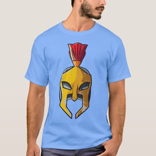 Spartan Helmet Greek Warrior Gladiator T_Shirt