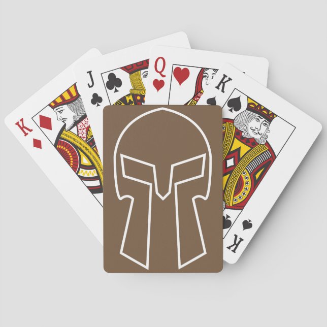 Spartan Helmet - Playing Cards, Standard Index fac Poker Cards (Back)