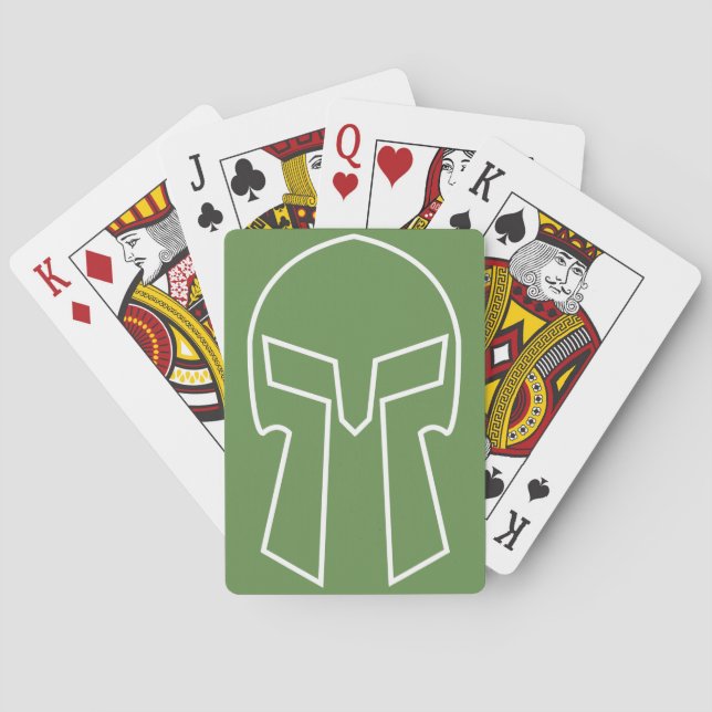 Spartan Helmet - Playing Cards, Standard Index fac Poker Cards (Back)