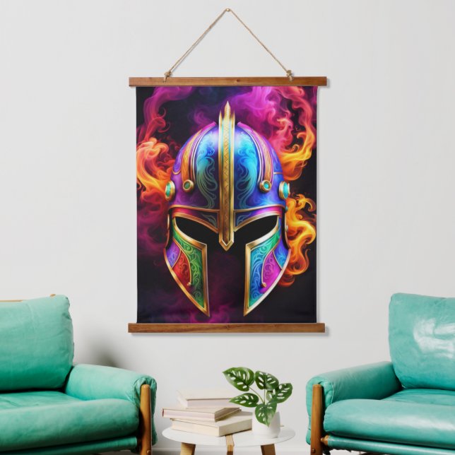 Spartan Helmet Wall Tapestry (Living Room)