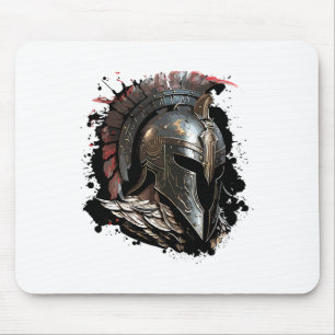 Spartan Helmet Warrior Gladiator Gym Fitness Worko Mouse Pad
