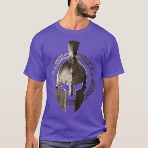 Spartan Helmet Warrior Gladiator Workout Sparta Gr T_Shirt