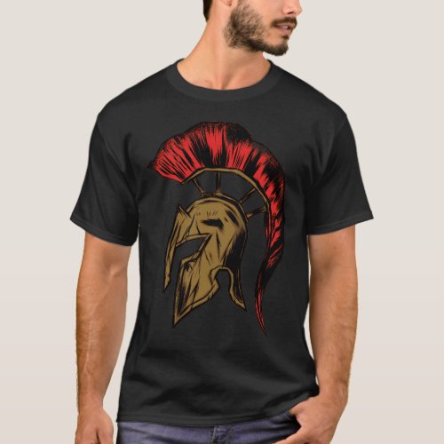 Spartan Helmet Warrior Trojan Warrior For T_Shirt