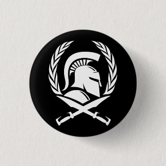 Spartan Helmet Wreath and Sword Button